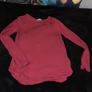 Long sleeve maroon shirt